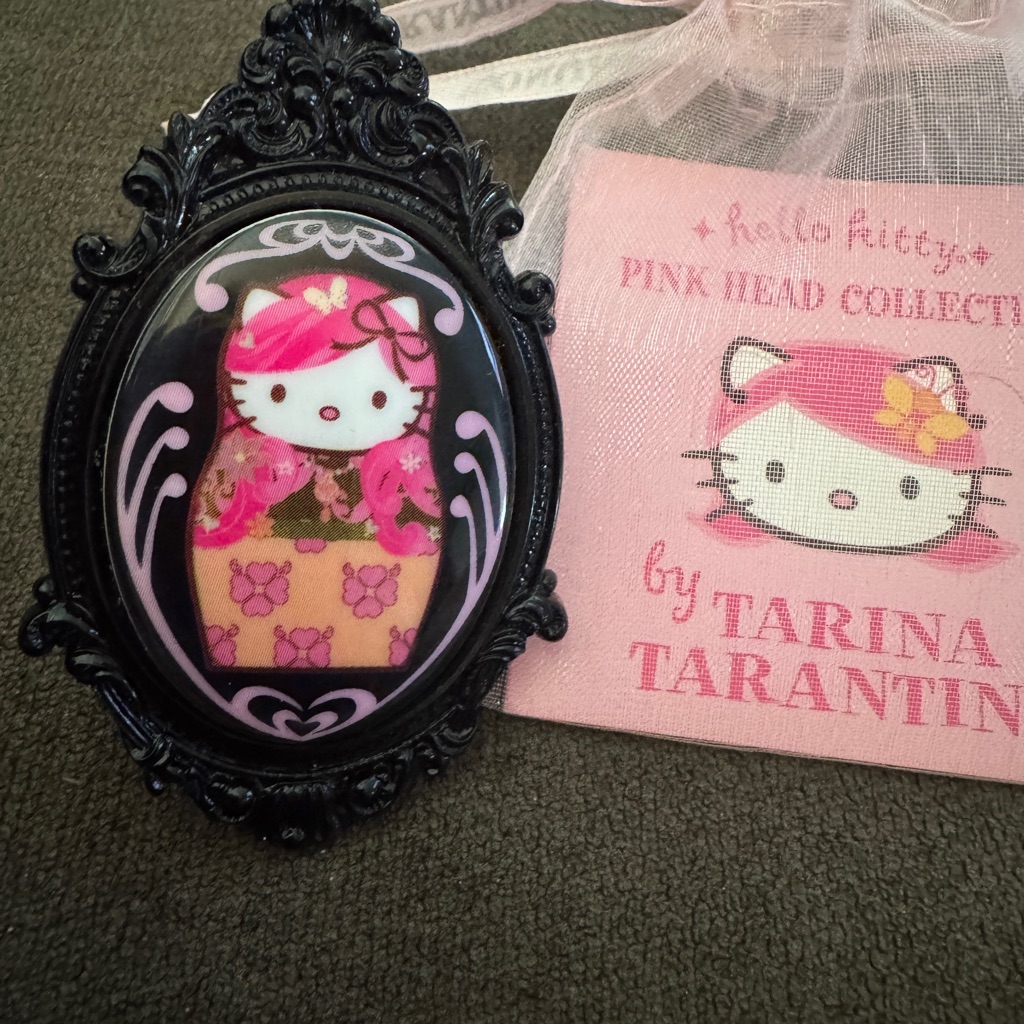 Tarina Tarantino Black And Pink Hello Kitty Ring 100$